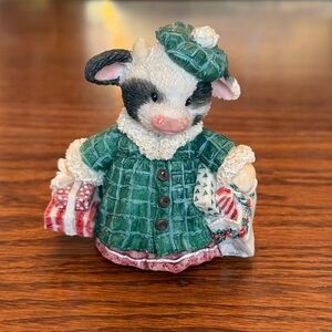 Mary’s Moo Moos Enesco Shop Til The Cows Come Home Christmas Holiday Figure 1994